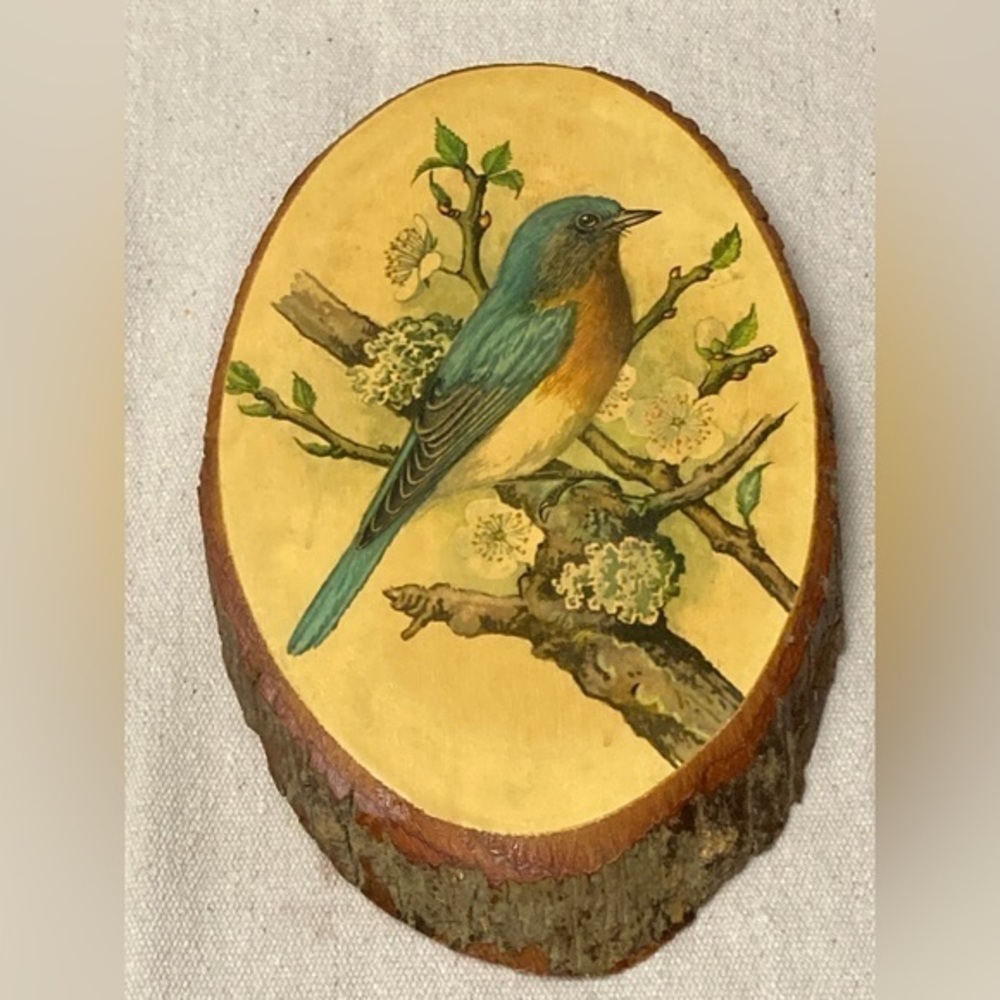 Vintage Blue Bird Wooden Polyurethane Wall Mount Plaque P91